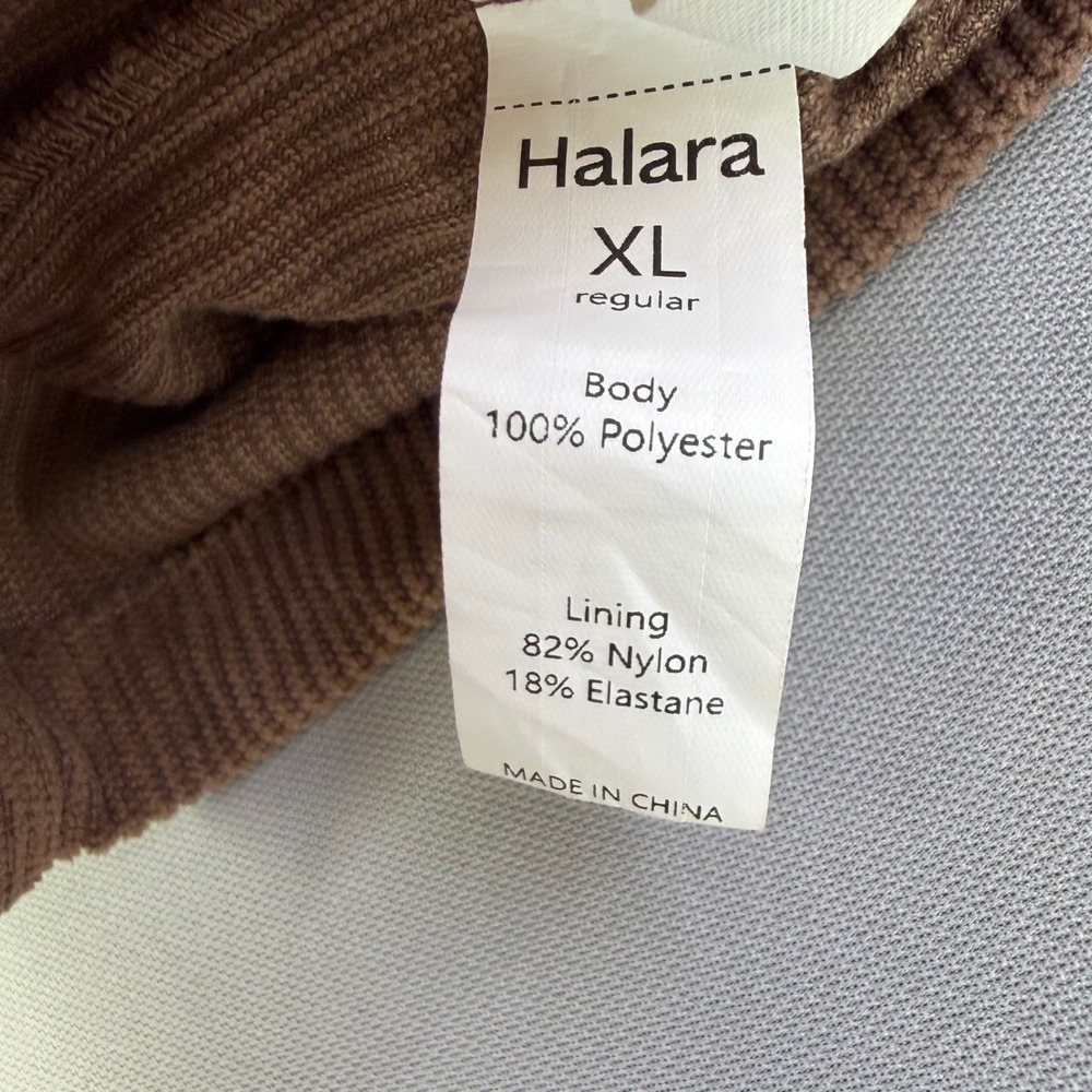 Halara High Waisted 2 in 1 A-Line Corduroy Mini Skort Ribbed Active Office XL - Picture 12 of 15